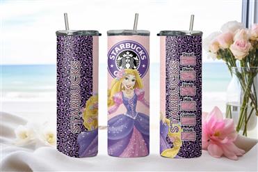 Starbucks Coffee Rapunzel Purple Leopard